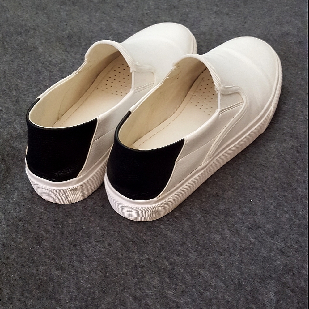 Zara white slip-ons
